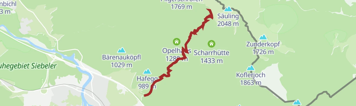 Route map: Wanderung zum Säulinghaus